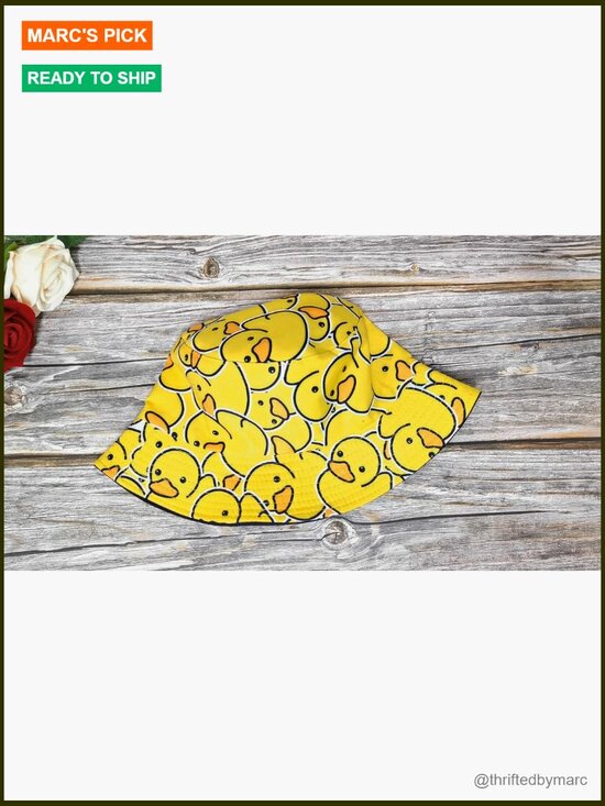 Unisex Reversible Duck Bucket Hat Sun Protection main image 7